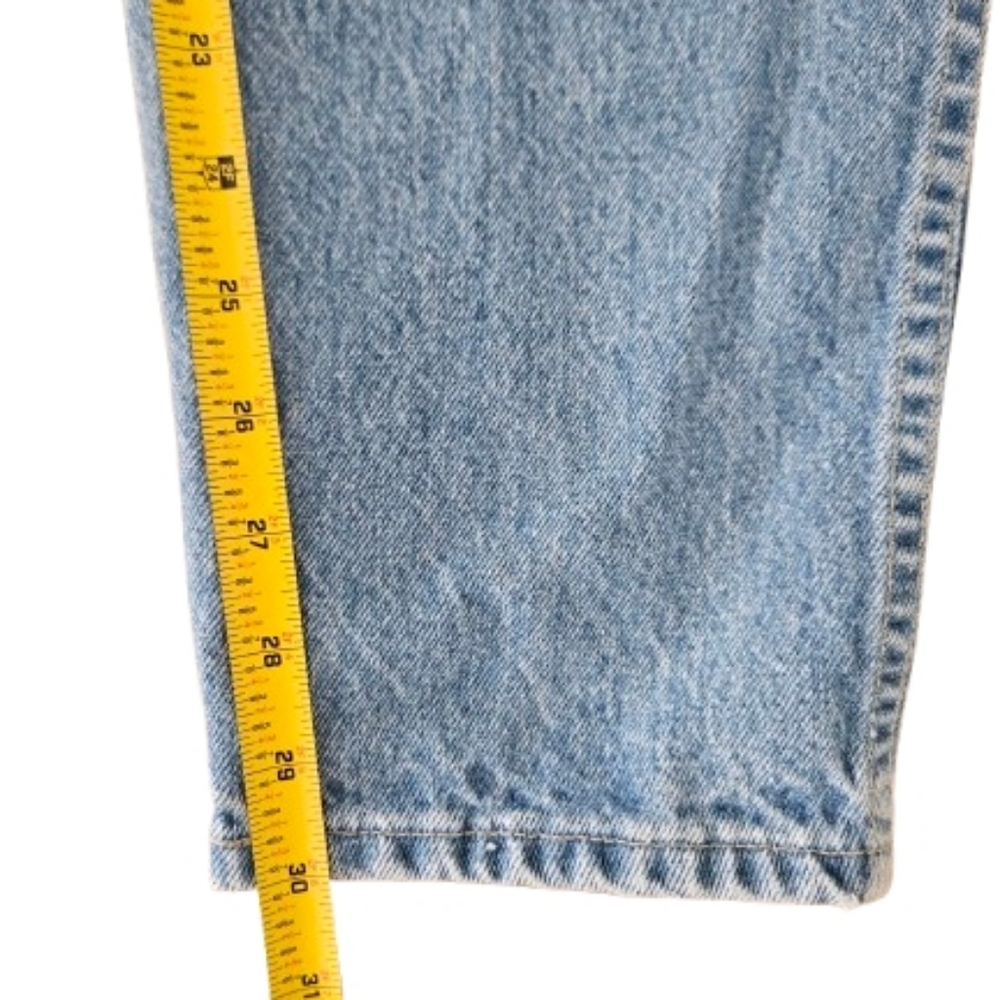 Vintage 80s USA Made Pleated Mom Jeans High Waist Tapered Leg Size 16 Long - Picture 6 of 10